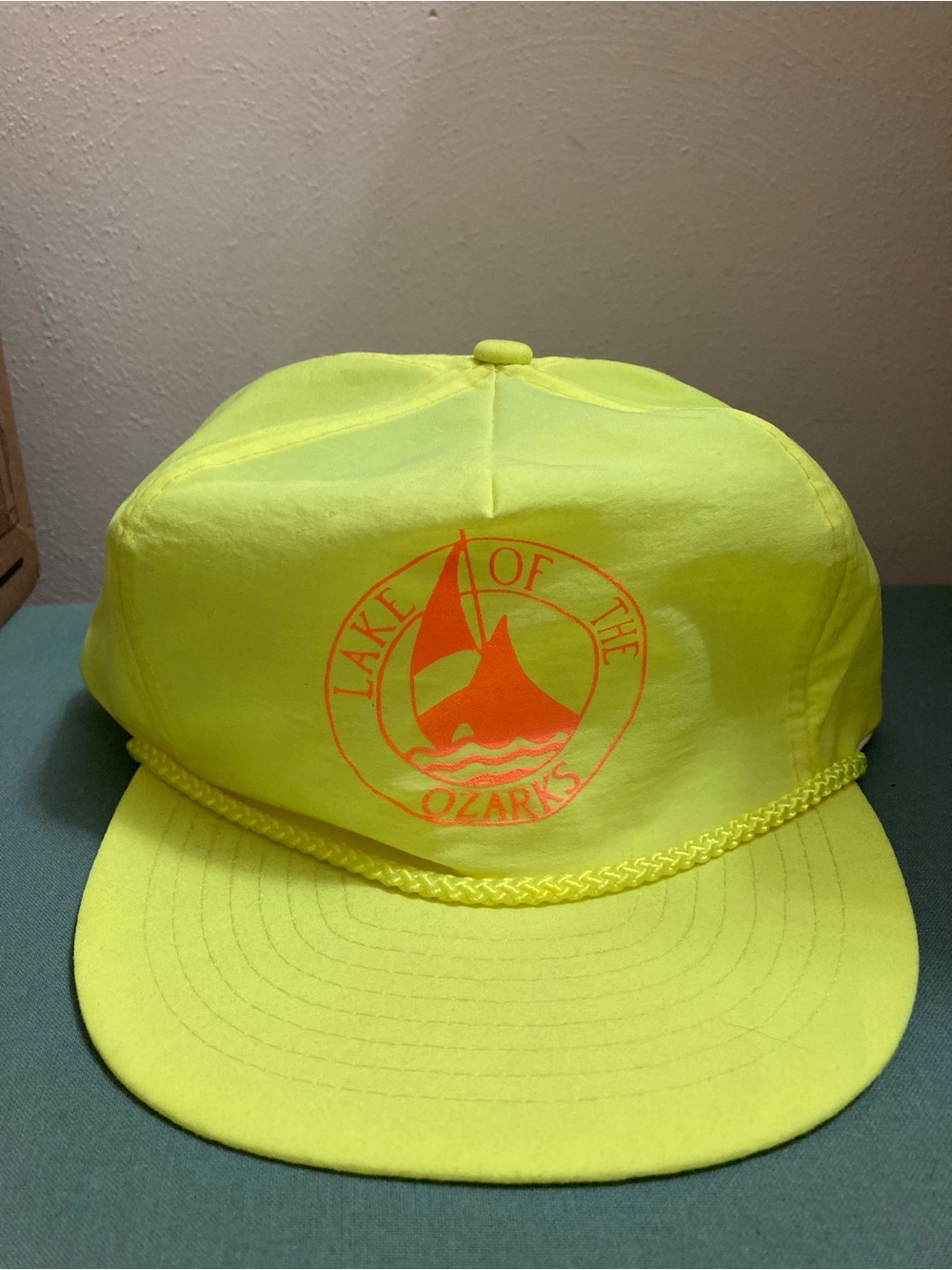 Retro Neon Yellow Lake of the Ozarks - Missouri Strapback Hat
